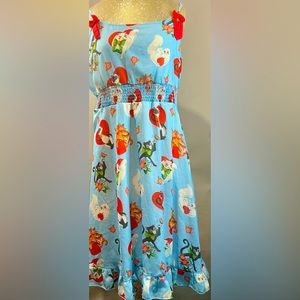 ✨Sourpuss Vintage Valentines Retro Cats tea length dress